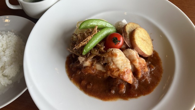 蒸し鶏の特製ミートソース