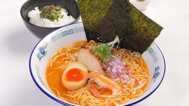 海老みそラーメンとだしご飯